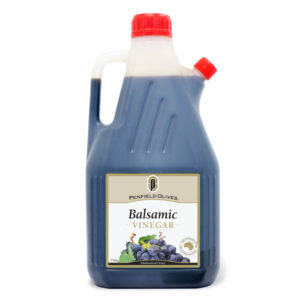 Penfield Olives gourmet foods pic - Balsamic Vinegar in a white semi transparent 2 Litre bottle.