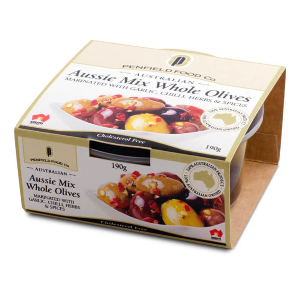 PenfieldOlivesAussieMixedWholeOlivesintub190g Penfield Olives